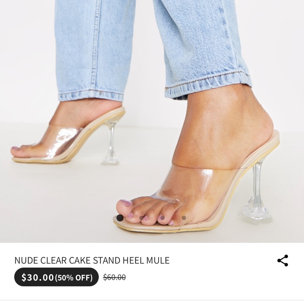 Never been worn nude mules